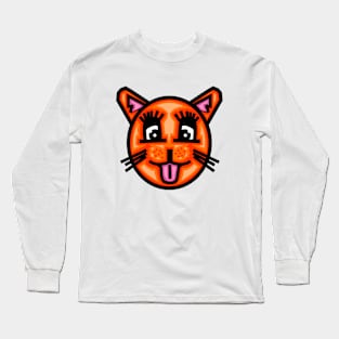 Orange Female Cat - Kitten Long Sleeve T-Shirt